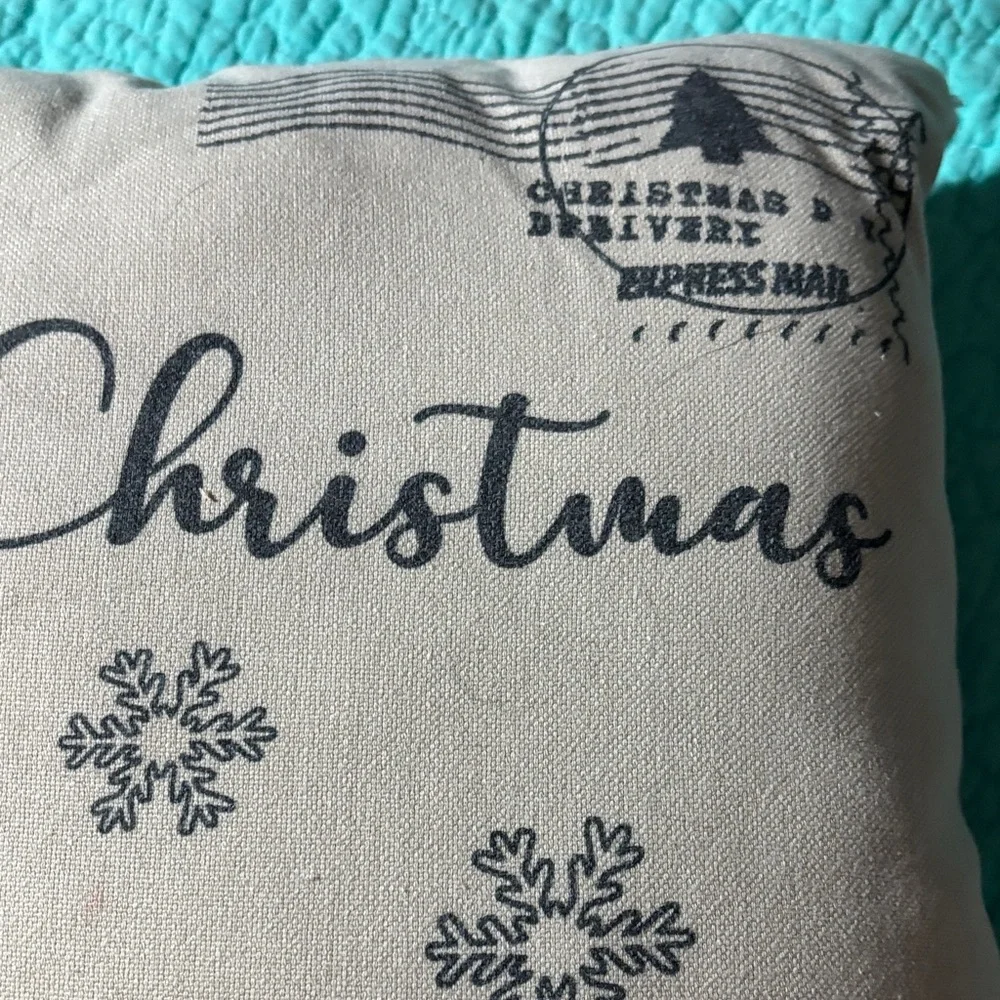Christmas Express Red Truck Pillow